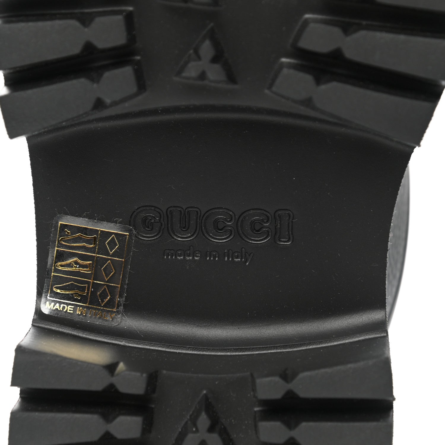 Gucci Rubber GG Monogram Perforated Elea Platform 55mm Lug Sole Sandals 38 Black 6 of 9