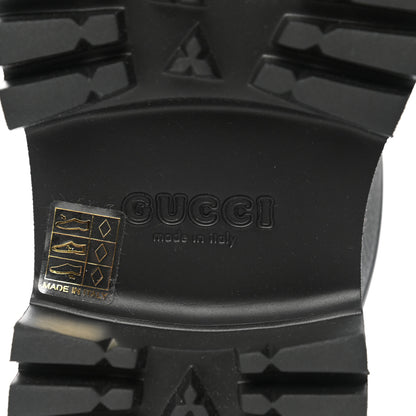 Gucci Rubber GG Monogram Perforated Elea Platform 55mm Lug Sole Sandals 38 Black 6 of 9