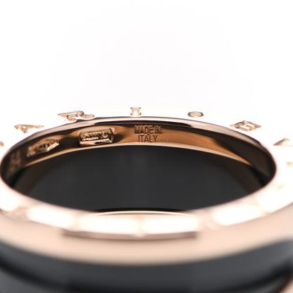 Bulgari 18K Rose Gold Black Ceramic B.Zero1 Two-Band Ring 54 7 6 of 7