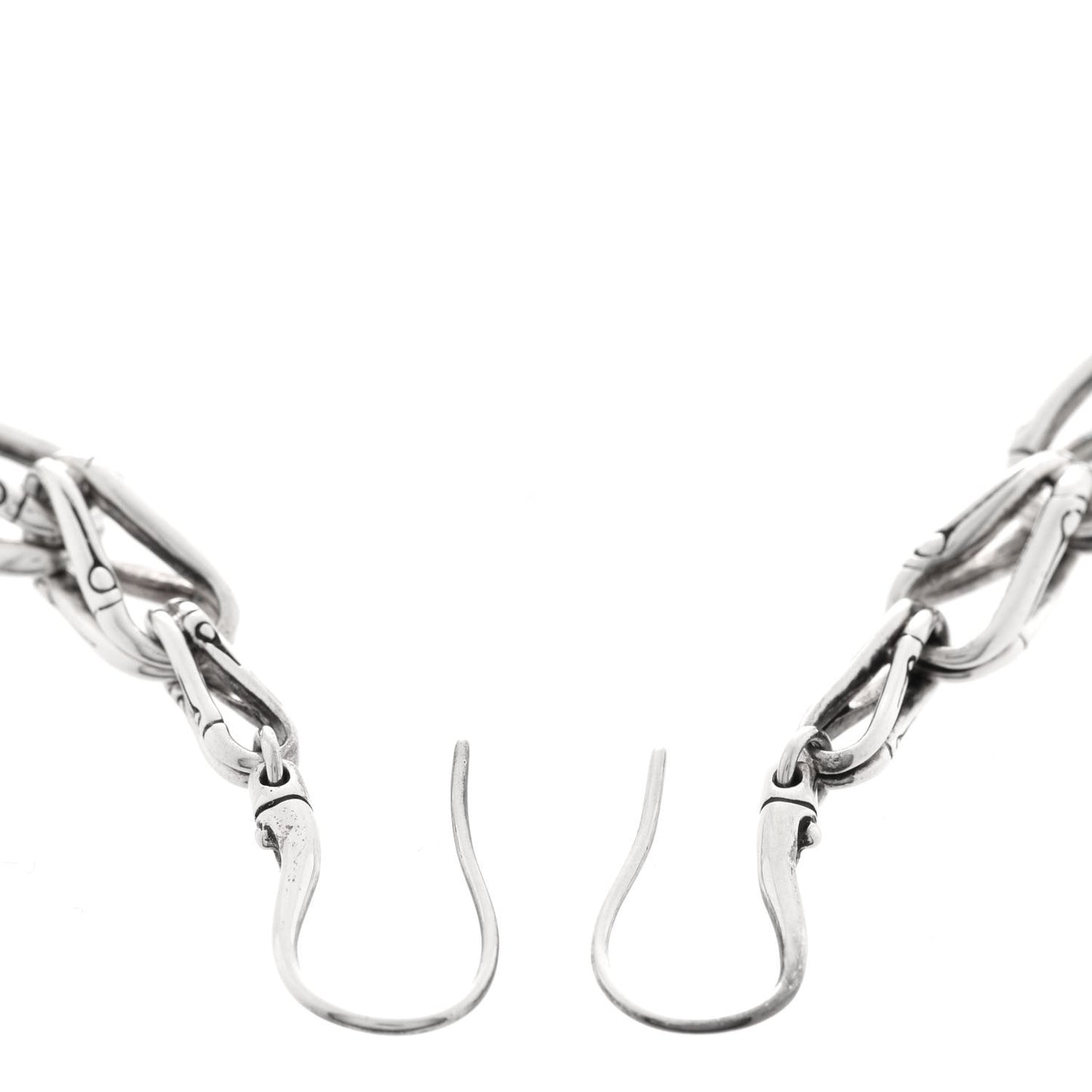 Sterling Silver Bamboo Linear Drop Earrings