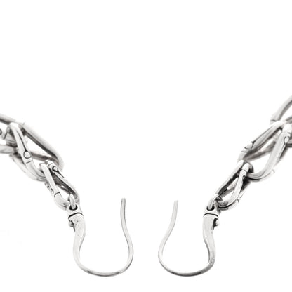 John Hardy Sterling Silver Bamboo Linear Drop Earrings 5 of 6