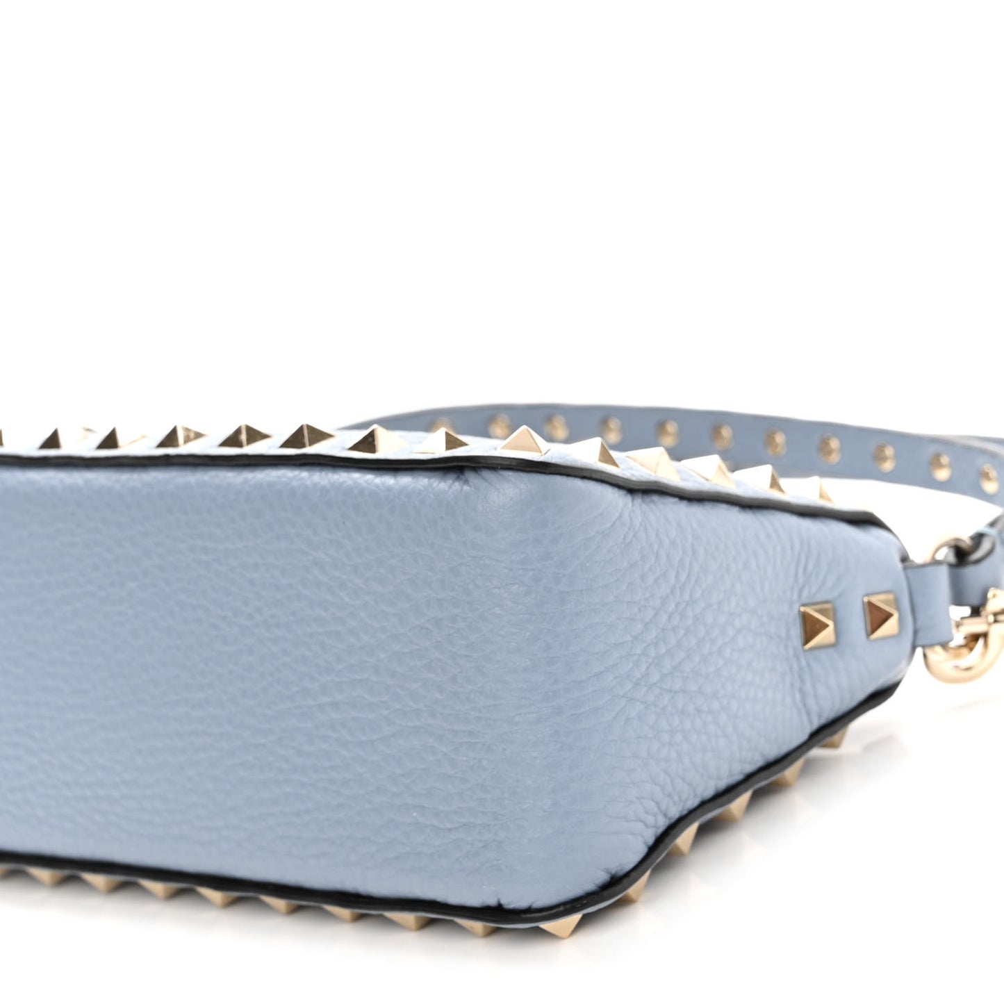 Pebbled Calfskin Small Rockstud Flip Lock Shoulder Bag Niagara