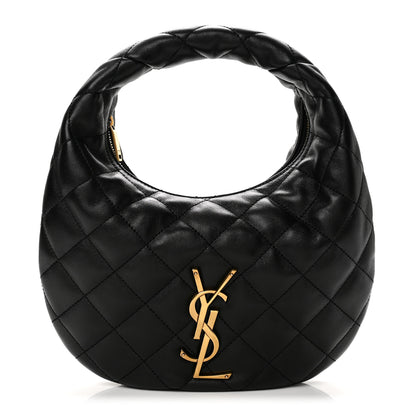 Saint Laurent Lambskin Quilted Icarino Bag Black 1 of 11