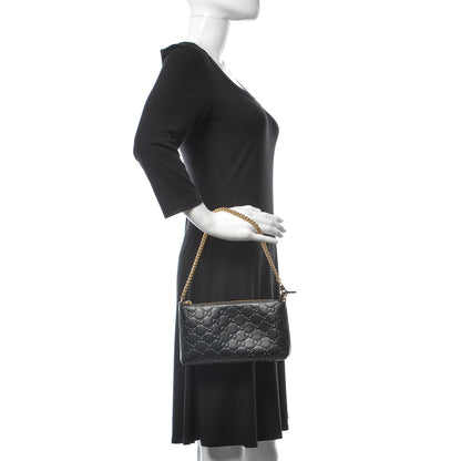 Gucci Guccissima Signature Wrist Wallet Black 2 of 10