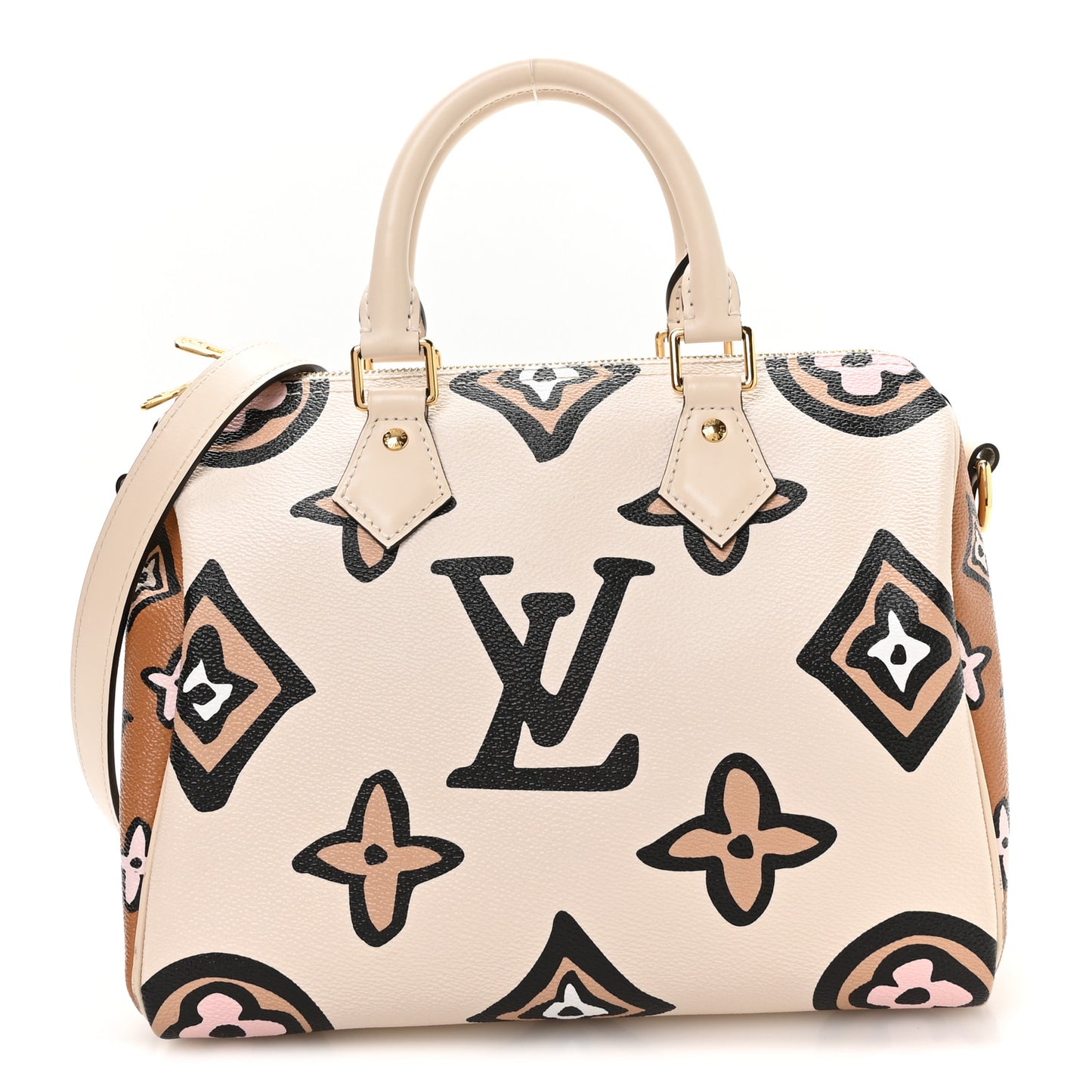Monogram Giant Wild At Heart Speedy Bandouliere 25 Creme