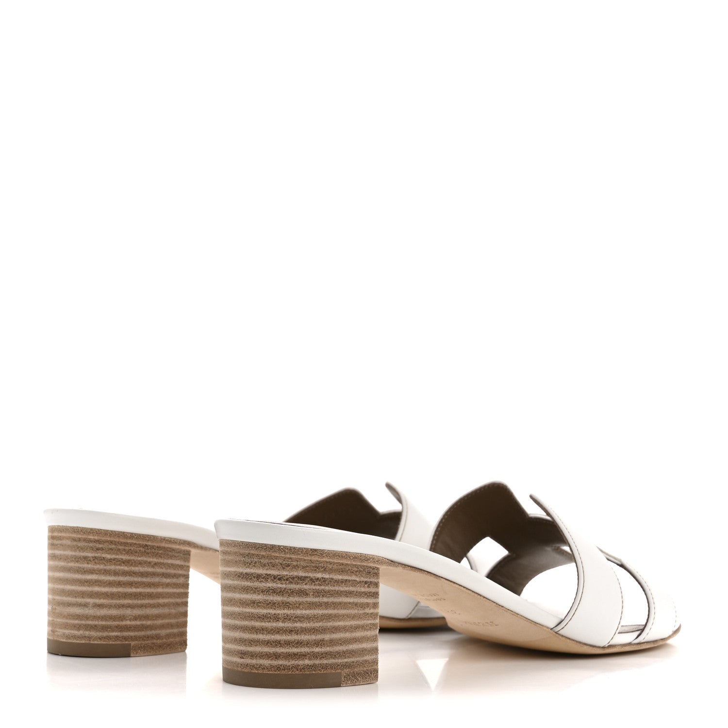 Hermes Calfskin Oasis Sandals 39.5 White 5 of 10