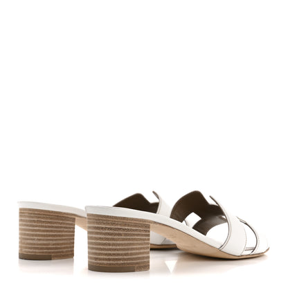 Hermes Calfskin Oasis Sandals 39.5 White 5 of 10