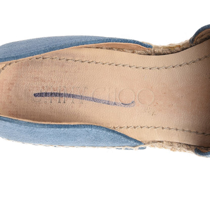 Jimmy Choo Denim Dreya D'Orsay Espadrilles 37 Blue 10 of 10