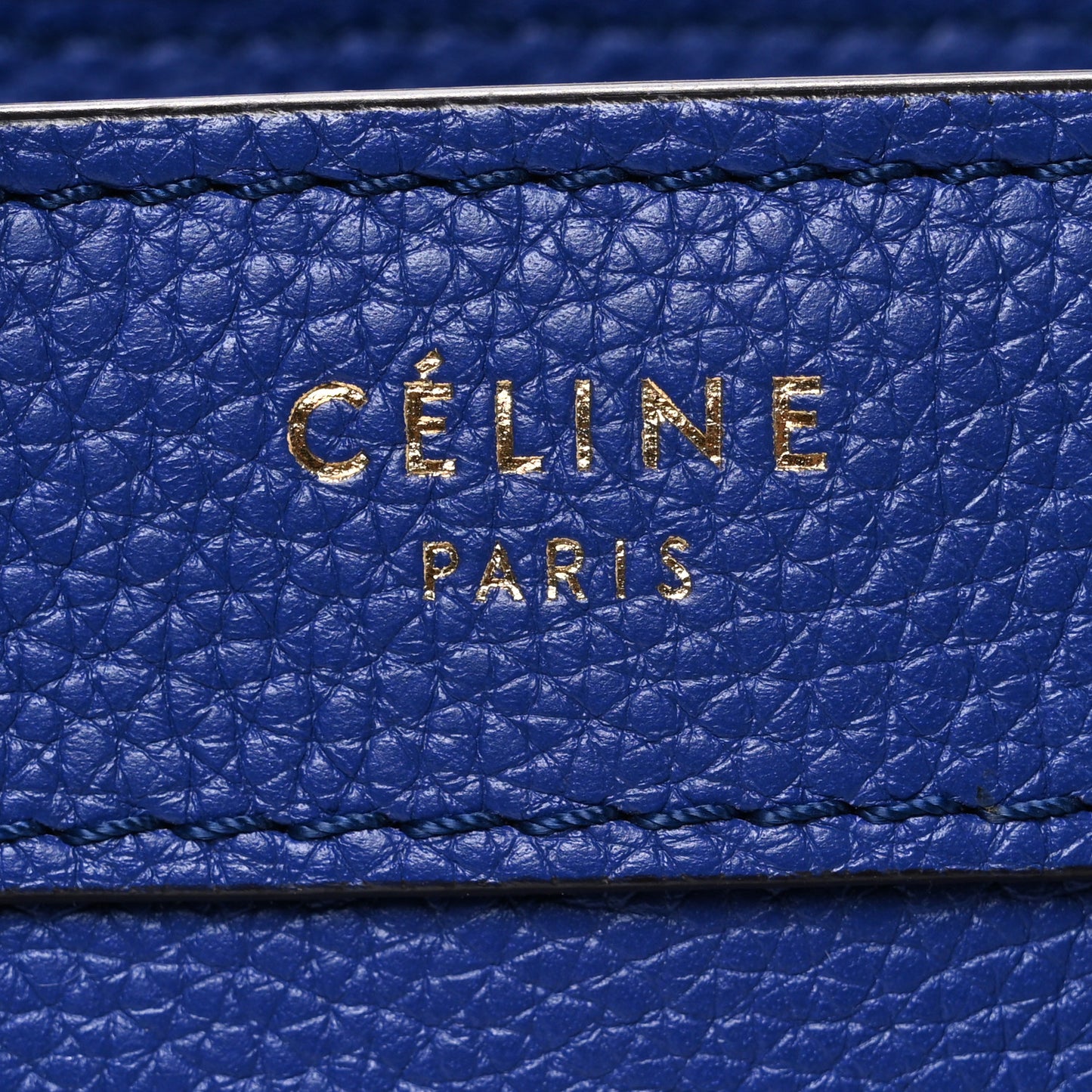 Drummed Calfskin Nano Luggage Indigo