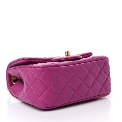 Chanel Lambskin Quilted Mini Pearl Crush Flap Purple 4 of 10