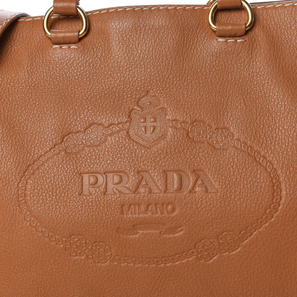 Prada Vitello Daino Logo Shopping Tote Cuoio 8 of 16
