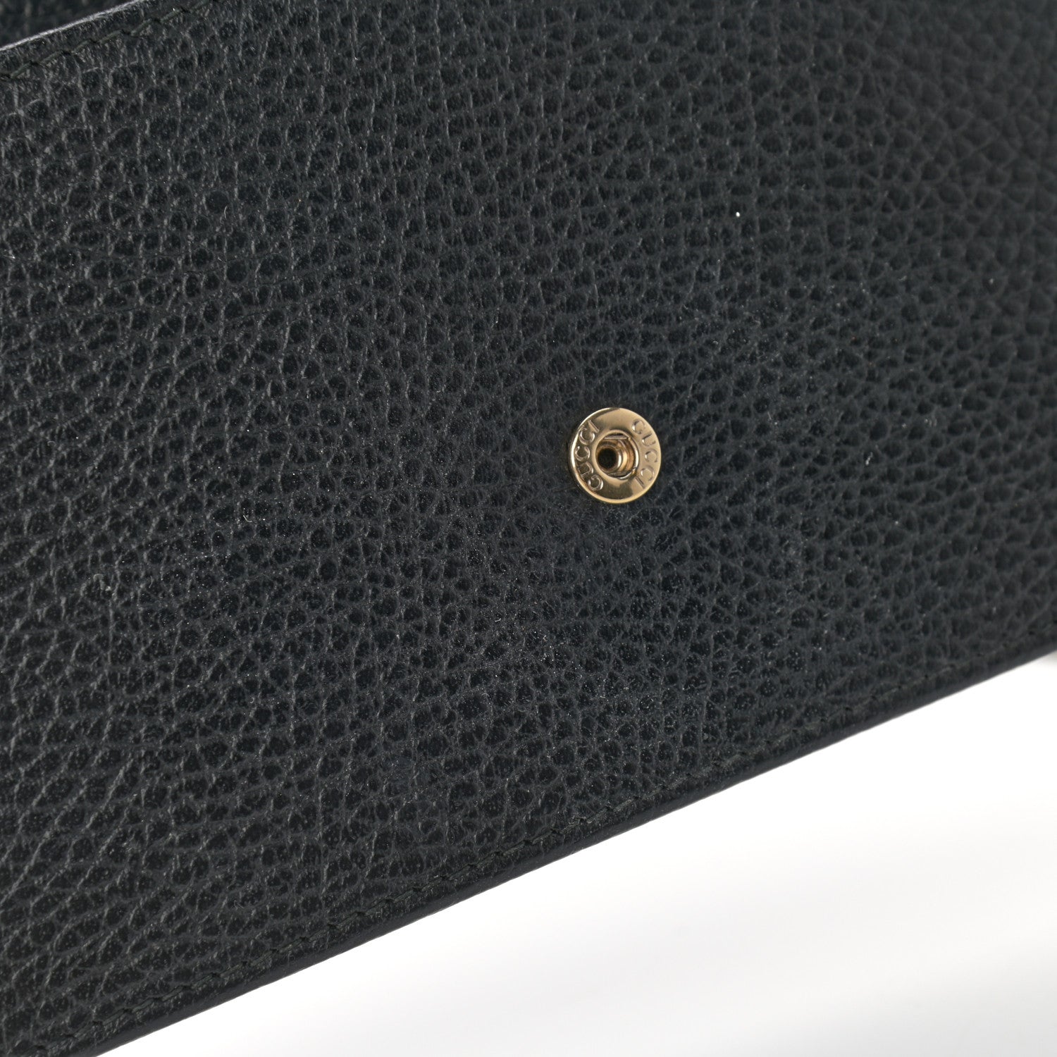 Gucci Dollar Calfskin Interlocking G Chain Wallet Black 10 of 12