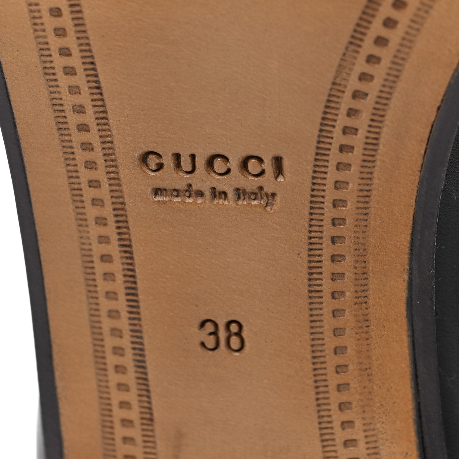 Gucci Calfskin Womens Jordaan Loafers 38 Black 7 of 7