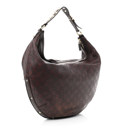 Gucci Guccissima Large Biba Hobo Dark Brown 3 of 12