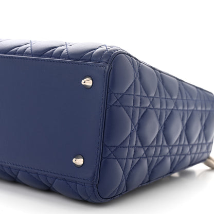 Christian Dior Lambskin Cannage Medium Lady Dior Blue 10 of 12