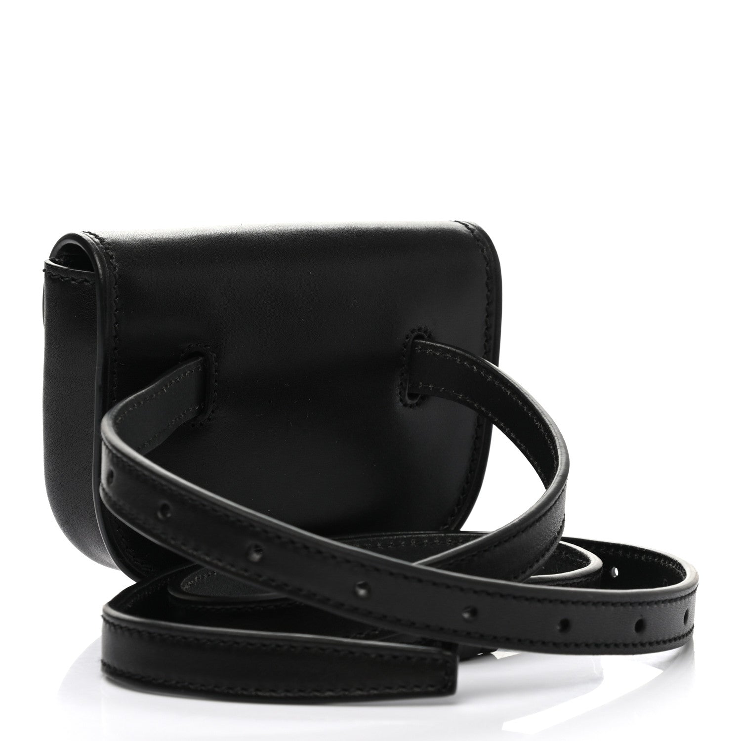 Saint Laurent Smooth Calfskin Mini Classic Monogram Kaia Belt Black 2 of 12