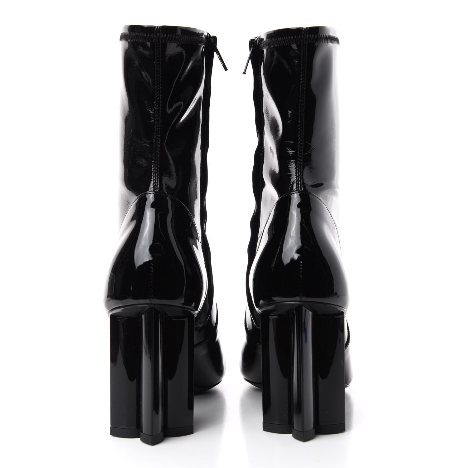 Louis Vuitton Patent Silhouette Ankle Boots 38.5 Black 7 of 10