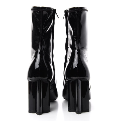 Louis Vuitton Patent Silhouette Ankle Boots 38.5 Black 7 of 10