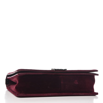 Chanel Velvet Tweed Large Boy Flap Burgundy 4 of 20