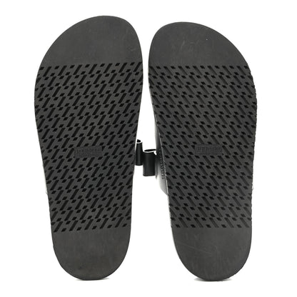 Hermes Calfskin Womens Chypre Sandals 39 Black 6 of 13