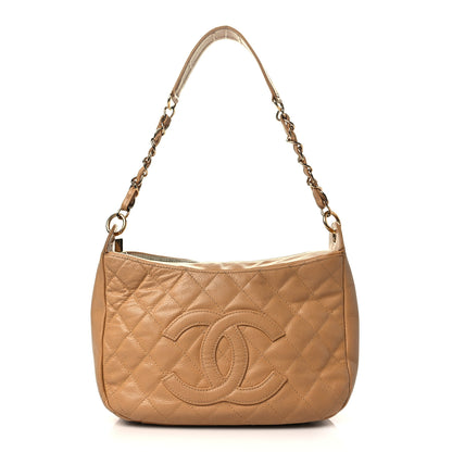 Chanel Caviar Quilted Timeless CC Shoulder Bag Beige 1 of 9