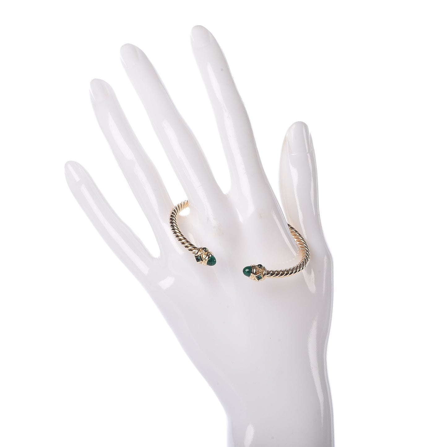 18K Yellow Gold Emerald 3.5mm Renaissance Bracelet