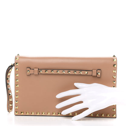 Valentino Garavani Nappa Rockstud Wristlet Clutch Alpaca 2 of 12