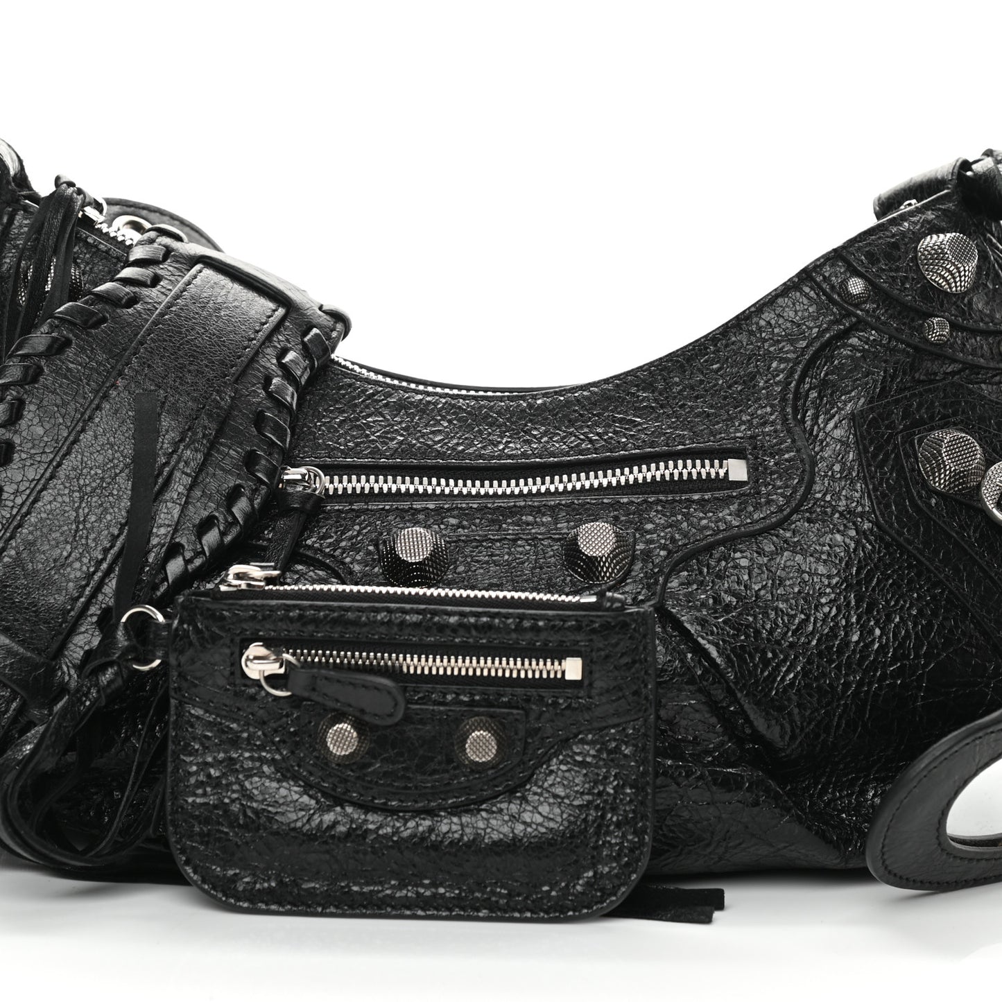 Agneau Arena Small Le Cagole Shoulder Bag Black