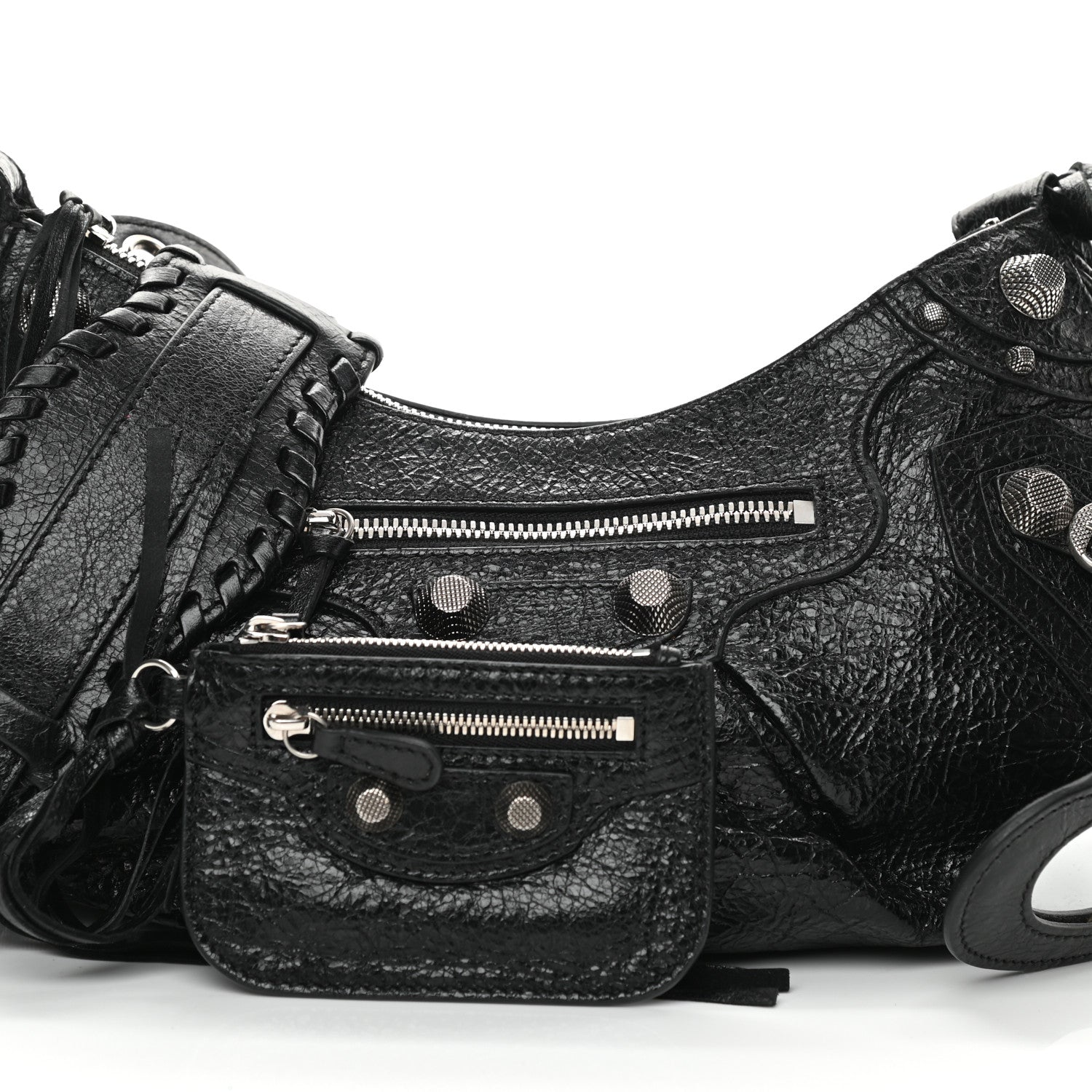 Balenciaga Agneau Arena Small Le Cagole Shoulder Bag Black 8 of 11