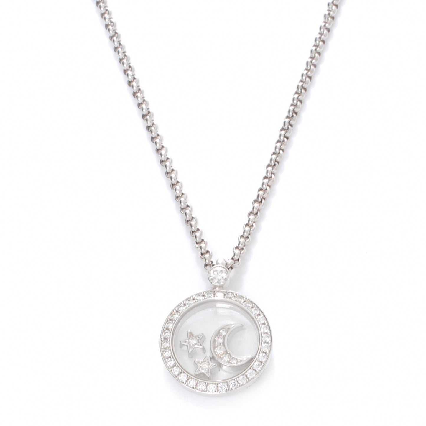 18k Diamond Happy Diamonds Stars Moon Necklace