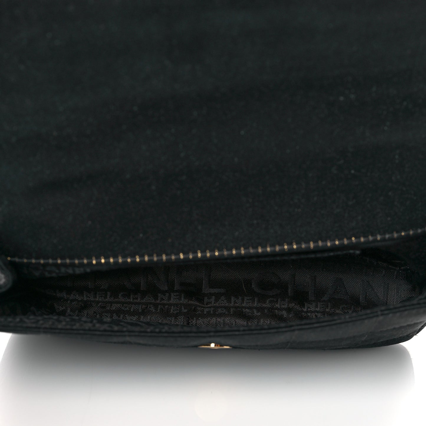 Satin Chocolate Bar Quilted Camellia Rectangular Mini Flap Black