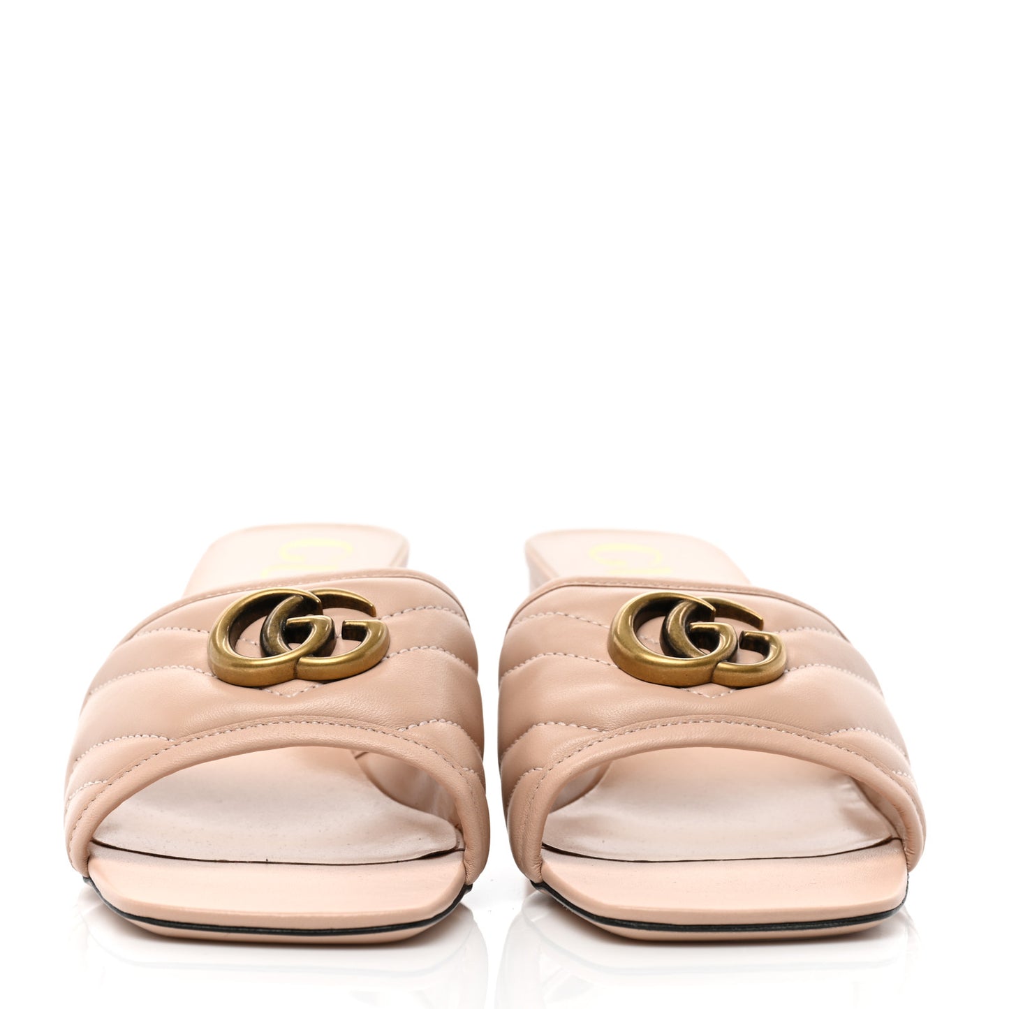 Nappa Matelasse GG Marmont 55mm Slide Sandals 41 Skin Rose