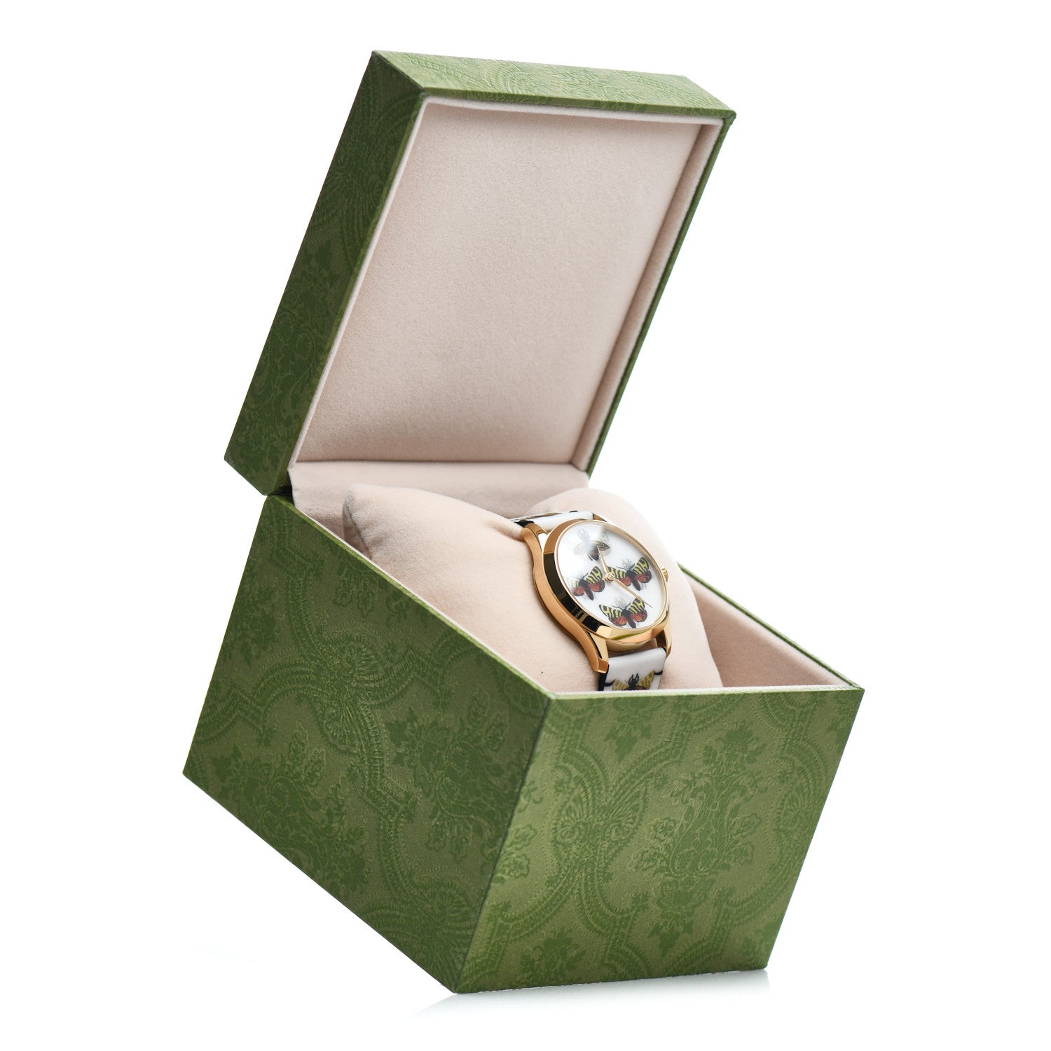 Gucci Stainless Steel Calfskin 38mm G-Timeless Bee Butterfly Hologram Quartz Watch 5 of 5