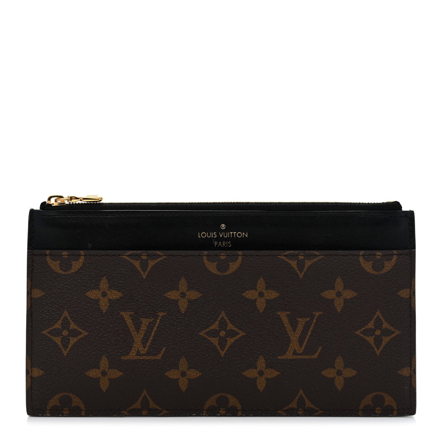Louis Vuitton Monogram Slim Purse Black 1 of 7