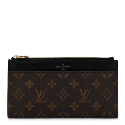 Louis Vuitton Monogram Slim Purse Black 1 of 7
