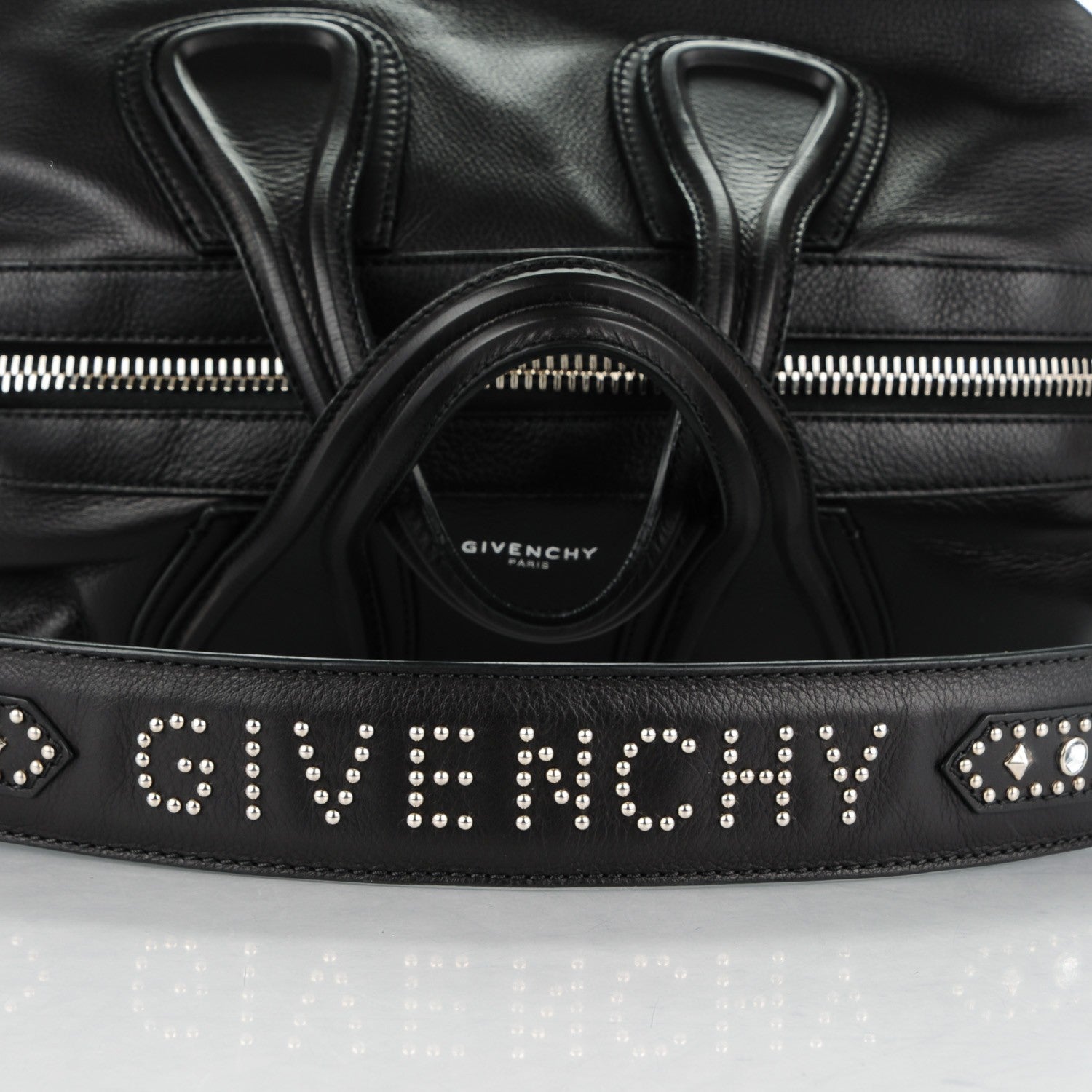 Givenchy Waxed Calfskin Studded Medium Nightingale Black 8 of 8