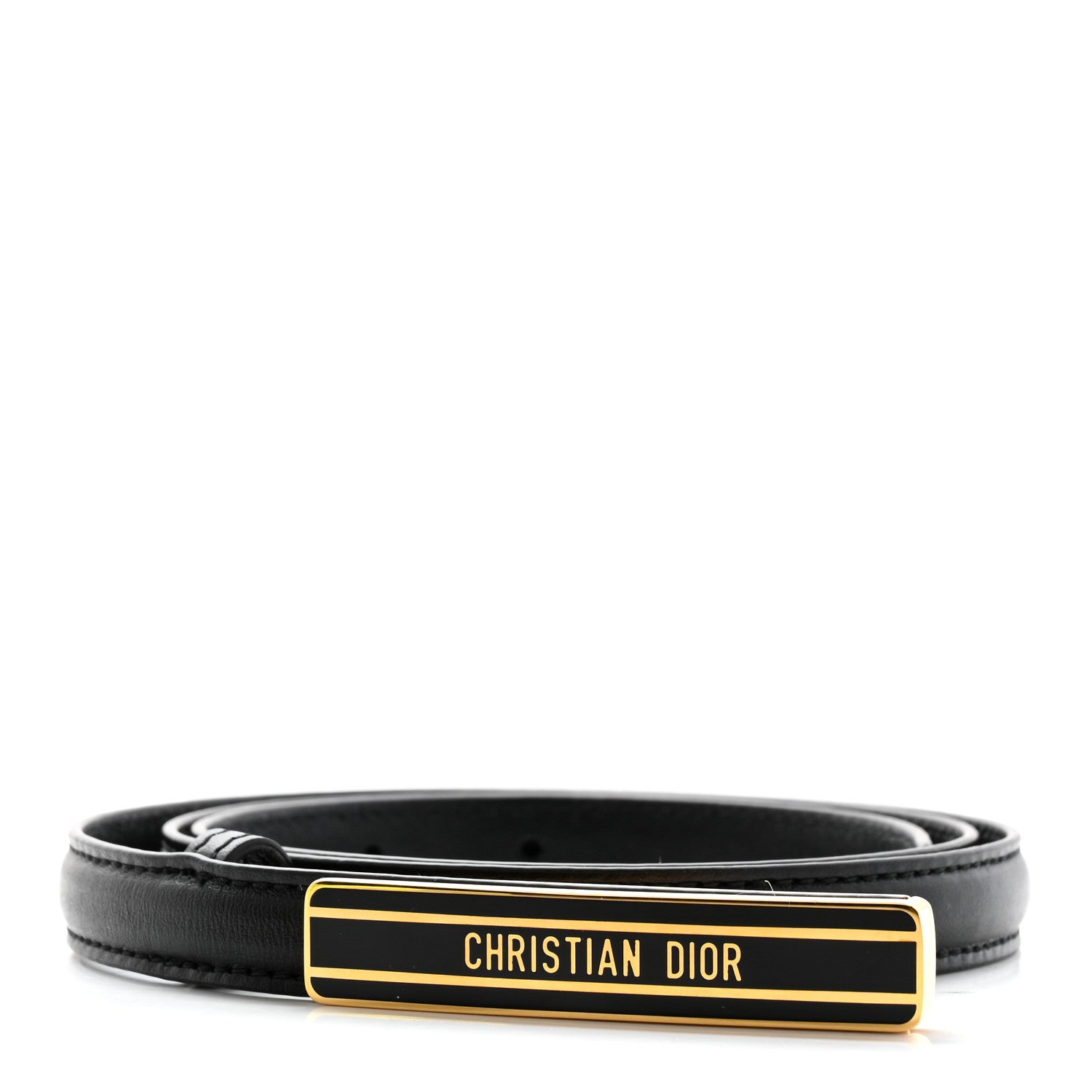 Christian Dior Calfskin Dior ID Belt 85/34 Black 1 of 9