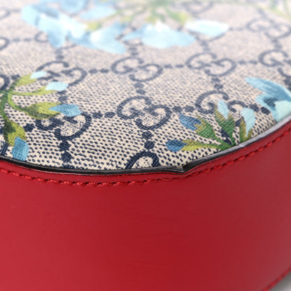 Gucci GG Supreme Monogram Blooms Mini Chain Shoulder Bag Beige Blue Navy Hibiscus Red 13 of 16