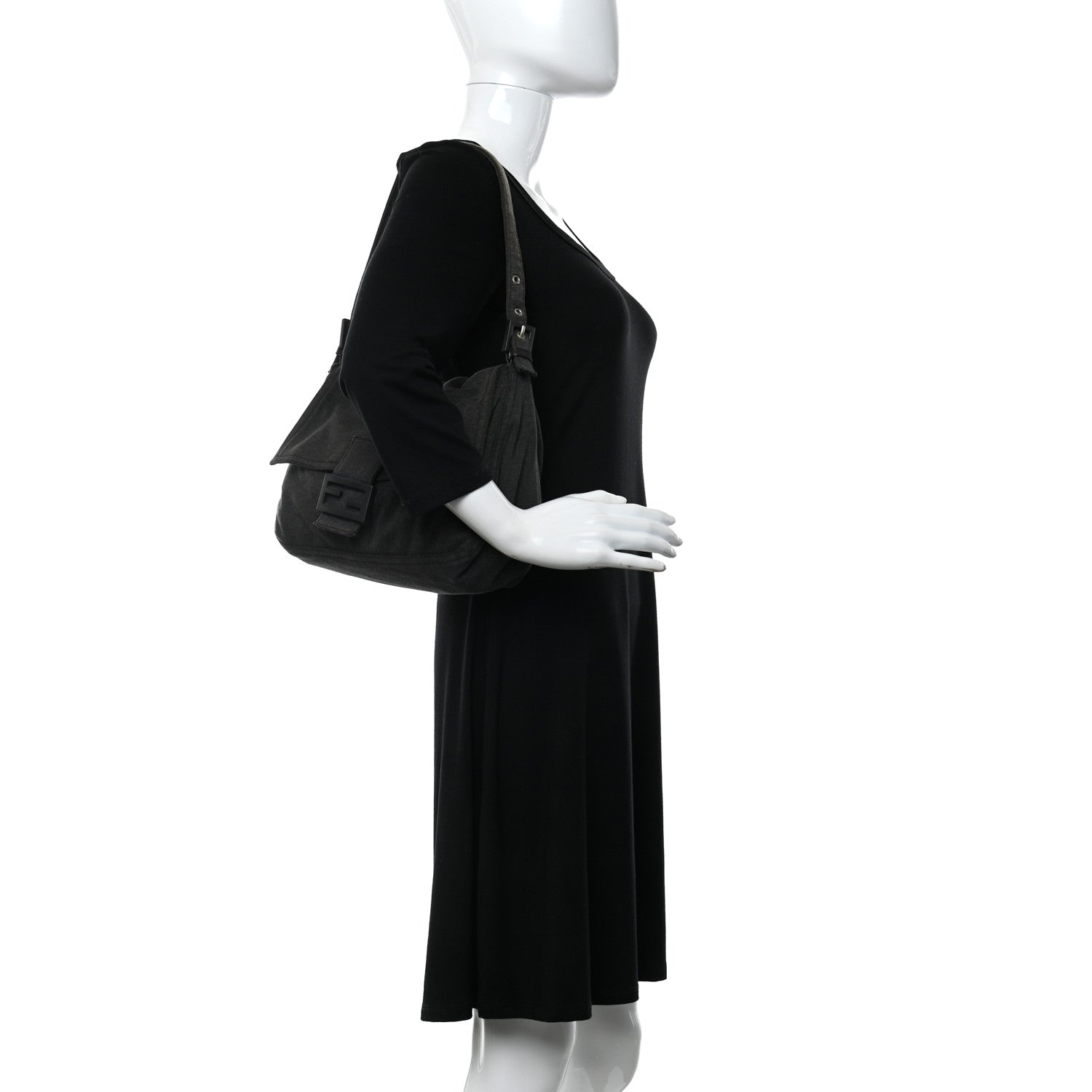 Fendi Jersey Mama Baguette Grey 2 of 13