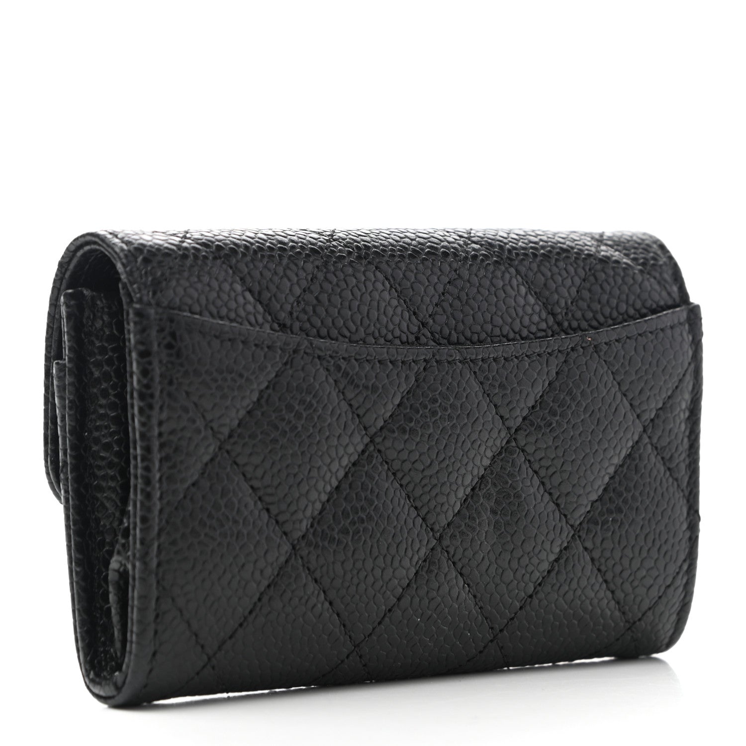 Chanel Caviar Quilted Flap Card Holder Wallet Black 3 of 8