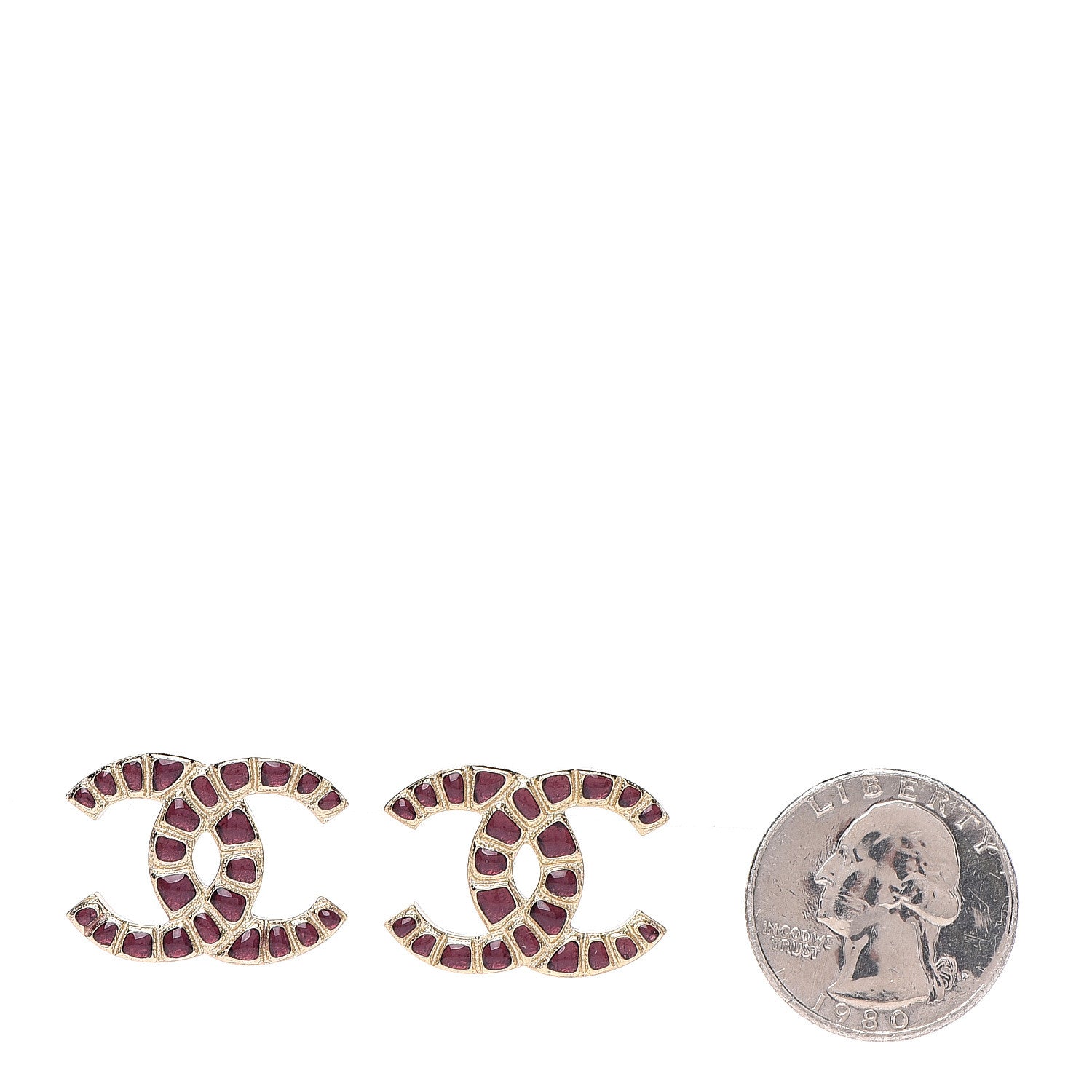 Chanel Metal Gripoix Along The Nile Earrings Gold Purple 2 of 4