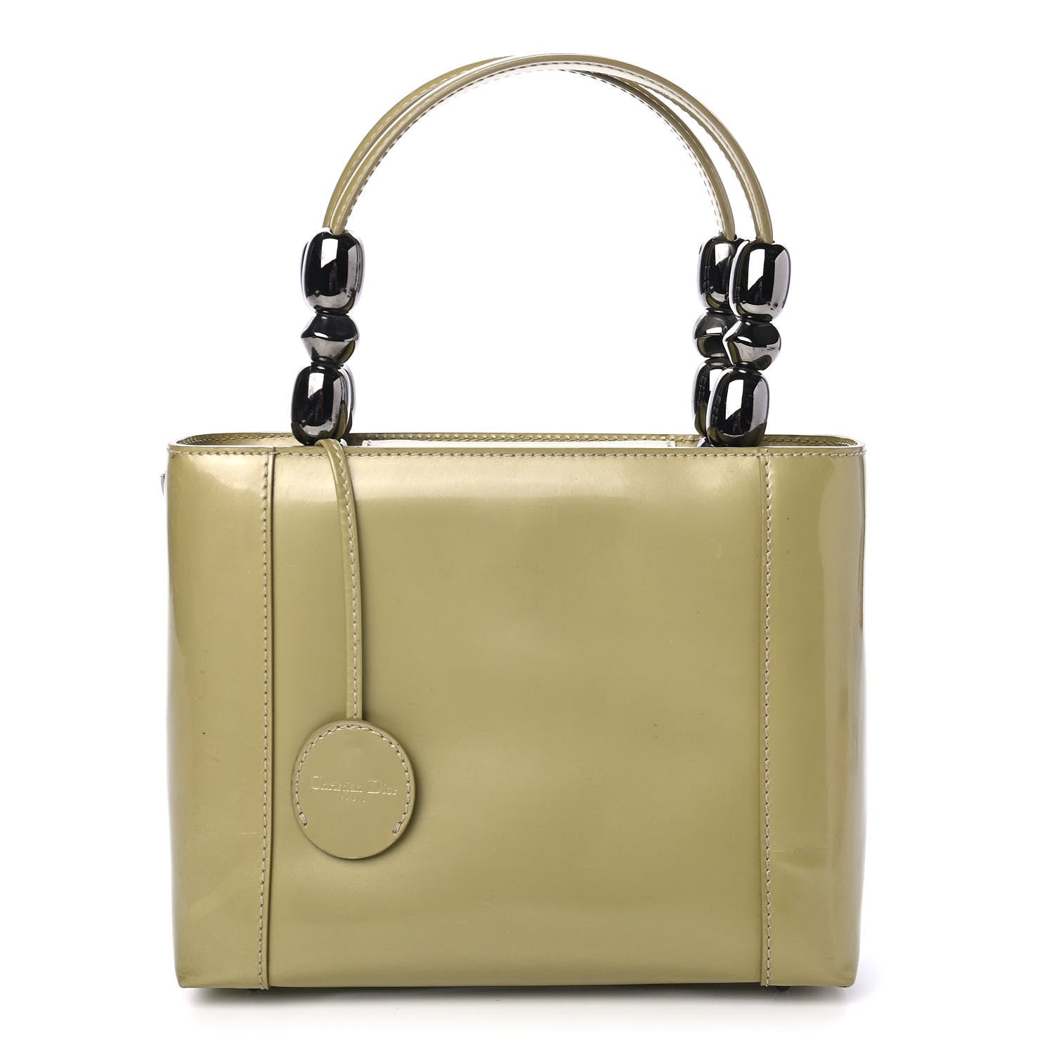 Christian Dior Calfskin Maris Pearl Beaded Top Handle Bag Beige 1 of 4