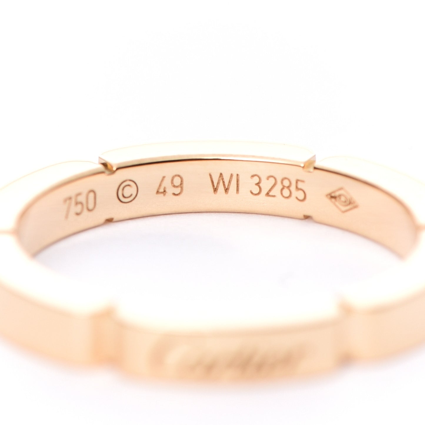 18K Yellow Gold 2.5mm Maillon Panthere Wedding Band Ring 49 5