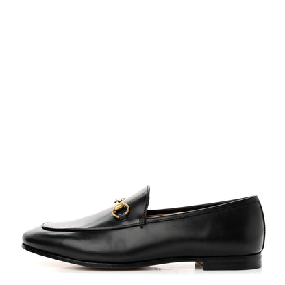 Gucci Calfskin Womens Jordaan Loafers 38.5 Black 1 of 11