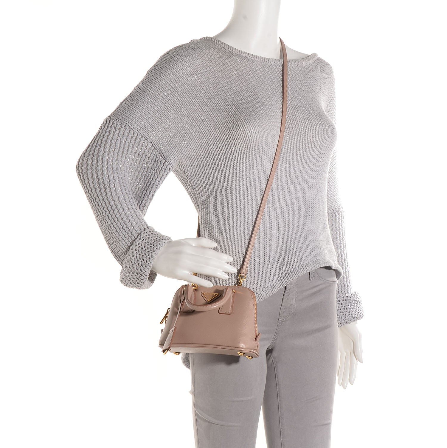Prada Saffiano Lux Mini Promenade Tote Cammeo 5 of 12