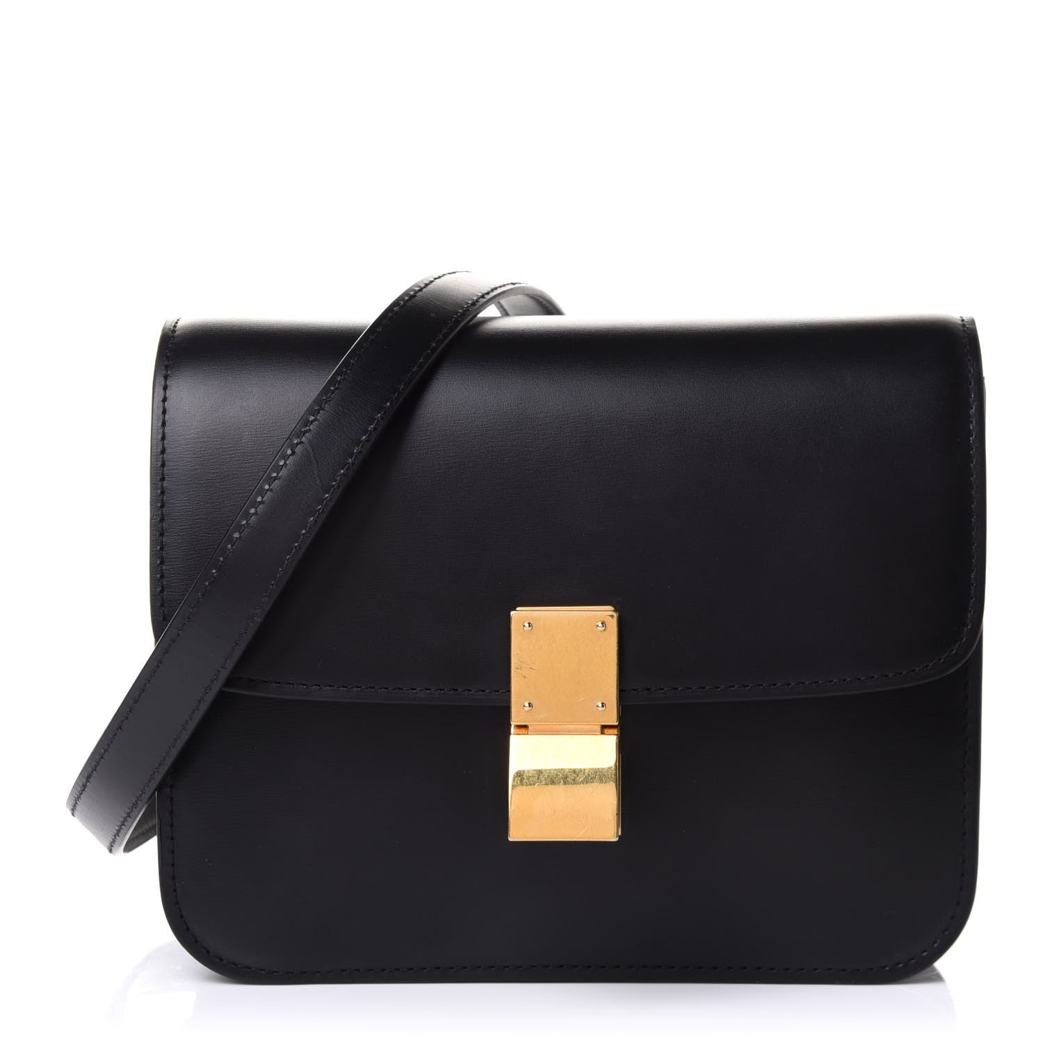 Celine Box Calfskin Small Classic Box Flap Bag Black 1 of 9