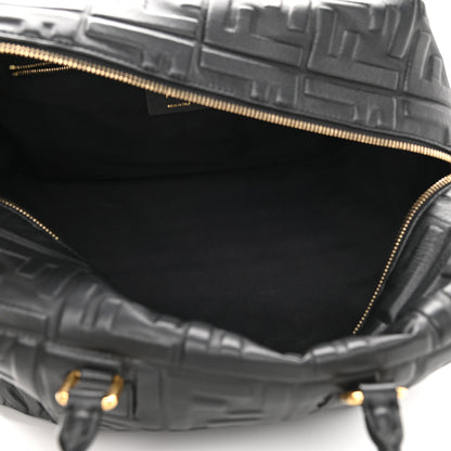 Fendi Nappa FF 1974 Embossed Small Boston Black 5 of 9