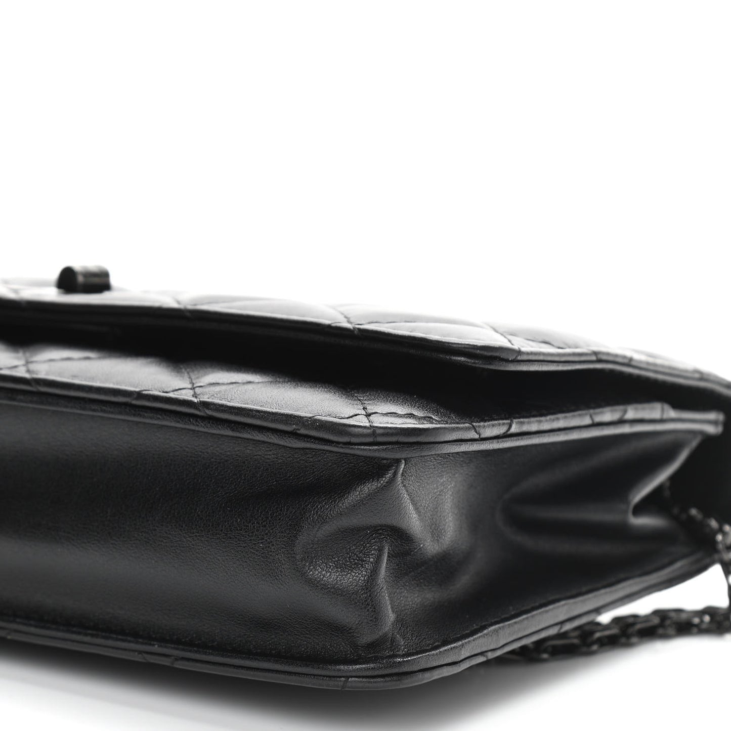 Aged Calfskin Quilted Reissue Wallet On Chain WOC So Black