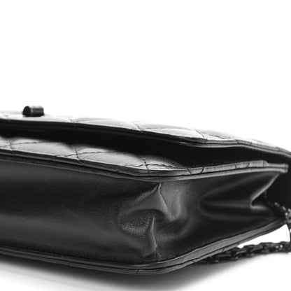 Chanel Aged Calfskin Quilted Reissue Wallet On Chain WOC So Black 11 of 12