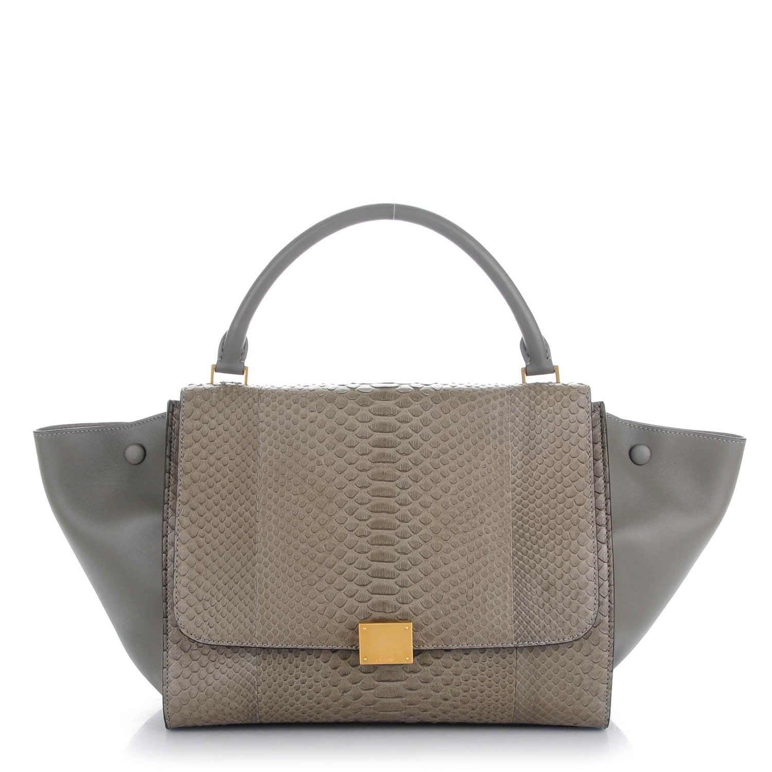 Celine Python Calfskin Medium Trapeze Grey 1 of 7
